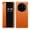 Orange, variant on Case for Vivo X100 Pro, Luxury Clear View Window Leather Case, Flip Folio Shockproof Protective Cover
