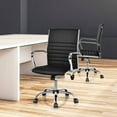 thumbnail image 3 of Black Faux Leather High Back Modern Classic Office Chair with Armrests, 3 of 5