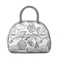 thumbnail image 2 of Insulated Lunch Bag Women, Reusable Sea Shells Black and White Beach Vintage Tote Lunch Box, Leakproof Cooler Lunch Bags for Work Office Travel Picnic, 2 of 4