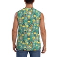 thumbnail image 4 of Lsque Animals with Leaf Print Men's Cotton Blend Sleeveless Muscle Shirts (S-3XL)- Moisture Wicking, Odor Protection, UPF 30+,Small, 4 of 8