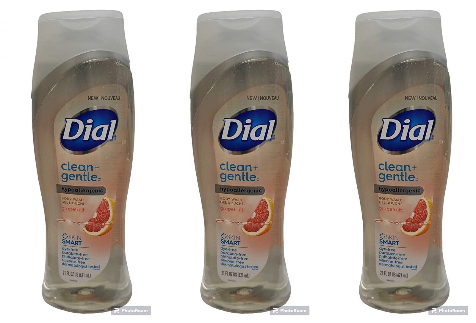 Dial Body Wash, Clean + Gentle Hypoallergenic, Grapefruit Scent 21 fl