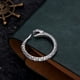 thumbnail image 4 of Sonducket Anillo Ouroboros de vikingos nórdicos de plata de ley 925 de primera calidad Plata Premium elegante y delicada Ropa, zapatos y accesorios Miscelánea, 4 of 6