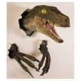 thumbnail image 4 of Velociraptor Statue Wall Resin Mount Dinosaur Head Sculpture Wall Hanging Ornament for Indoor and Ou, 4 of 5