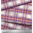 thumbnail image 2 of Soimoi Cotton Duck Fabric Gingham Check Printed Fabric 1 Yard 42 Inch Wide, 2 of 3