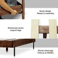 thumbnail image 5 of Acacia Astoria Upholstered Bed Frame with Headboard, Contemporary Signature High Headboard Wood Bed, 5 of 9