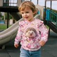 thumbnail image 4 of Garronmavis Hedgehog Kids Pullover Clothes Fashion Cherry Blossom Casual Long Sleeve Fall Winter Tops 8T Casual Clothes for Girls Warm Kids Sweatshirts Pullover for Outdoor Activities, 4 of 7