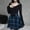 Blue, variant on Dpytoraw Women Fashion Retro Punk Plaid Print Skirt Strap Zipper Short Skirt Stretchy Denim Skirt with Pockets Blue