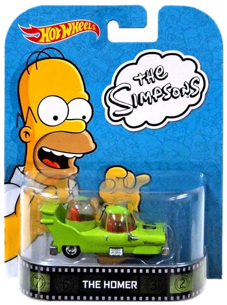 HOT WHEELS 2013 2014 HW CITY THE HOMER Simpsons Car Vehicle RARE Canadian Card 
