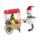 thumbnail image 3 of Adorno de escritorio Muñeco de nieve navideño empujando Figura linda con luz para jardín de hadas navideño DIY hecho a mano, 3 of 9