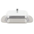 thumbnail image 2 of Kesenlong butter container 1pc Stainless Steel Bread Tray Butter Dish Butter Keeper Butter Storage Dish with Clear Lid, 2 of 7