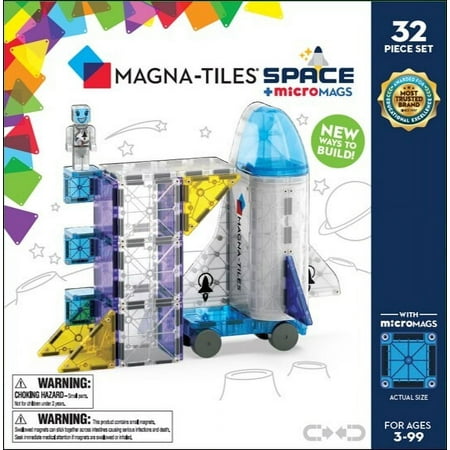 MAGNA-TILES Space: Magnetic Building Sets for Kids, Educational Toy for Creative Thinking, Math, Fine Motor Skills, Engineering