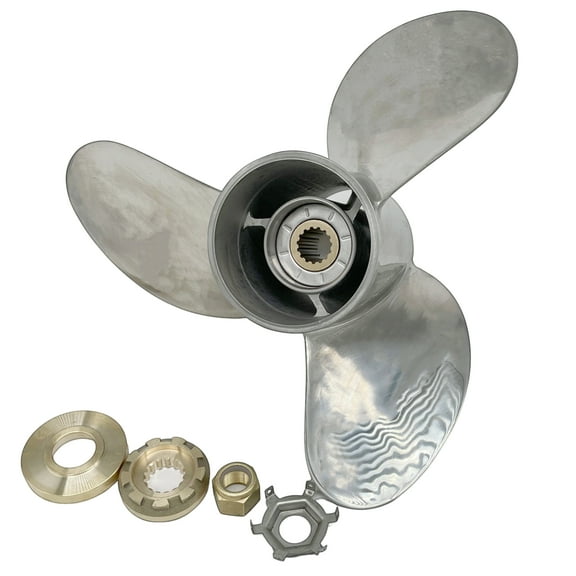 Propeller 13 7/8x21 for MERCURY Outboard 3 Blades Stainless Steel Prop 15 Tooth LH 13.9x21