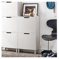 thumbnail image 2 of Slim Shoe Cabinet Entryway, Narrow Shoe Rack with 2 -Drawers, White Shoe Organiazer Hallway, Shoe Storage Cupboard Entrance, FSR151-W, 2 of 9