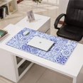 thumbnail image 3 of Long Mouse Pads for Desk,Blue Ethnic Geometric Pattern Desk Mats on Top Of Desks, Desk Mouse Pad Extra Large with 3mm Non-Slip Base and Stitched Edge for Gaming,Office,Work,Home 31.5"x15.7", 3 of 6