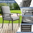 thumbnail image 2 of ALAULM 7-Piece Outdoor Patio Dining Set with Rectangle Metal Table and Chairs, Grey, 2 of 6