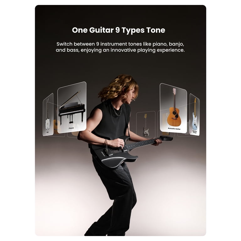 AeroBand Portable Stringless Acoustic Electric Guitar for Travel
