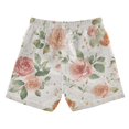 thumbnail image 2 of Kids' Beach Pants Comfortable Swim Trunks Watercolor Rose Floral Pattern Shorts for Pool Vacation and Lounge Wear X-Small, 2 of 8