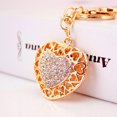 thumbnail image 2 of Fancy Rhinestone Romantic Heart Design Key Chain Fun Novelty Keyring Handbags Holder Creative Gift, 2 of 4