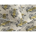 thumbnail image 3 of Ambesonne Tiger Quilted Bedspread Set 3 Pcs, Wild Cat of Tropical Jungle, Queen, Cream Mustard Dark Grey, 3 of 4
