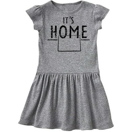 

Inktastic It s Home- State of Colorado Outline Distressed Text Gift Toddler Girl Dress