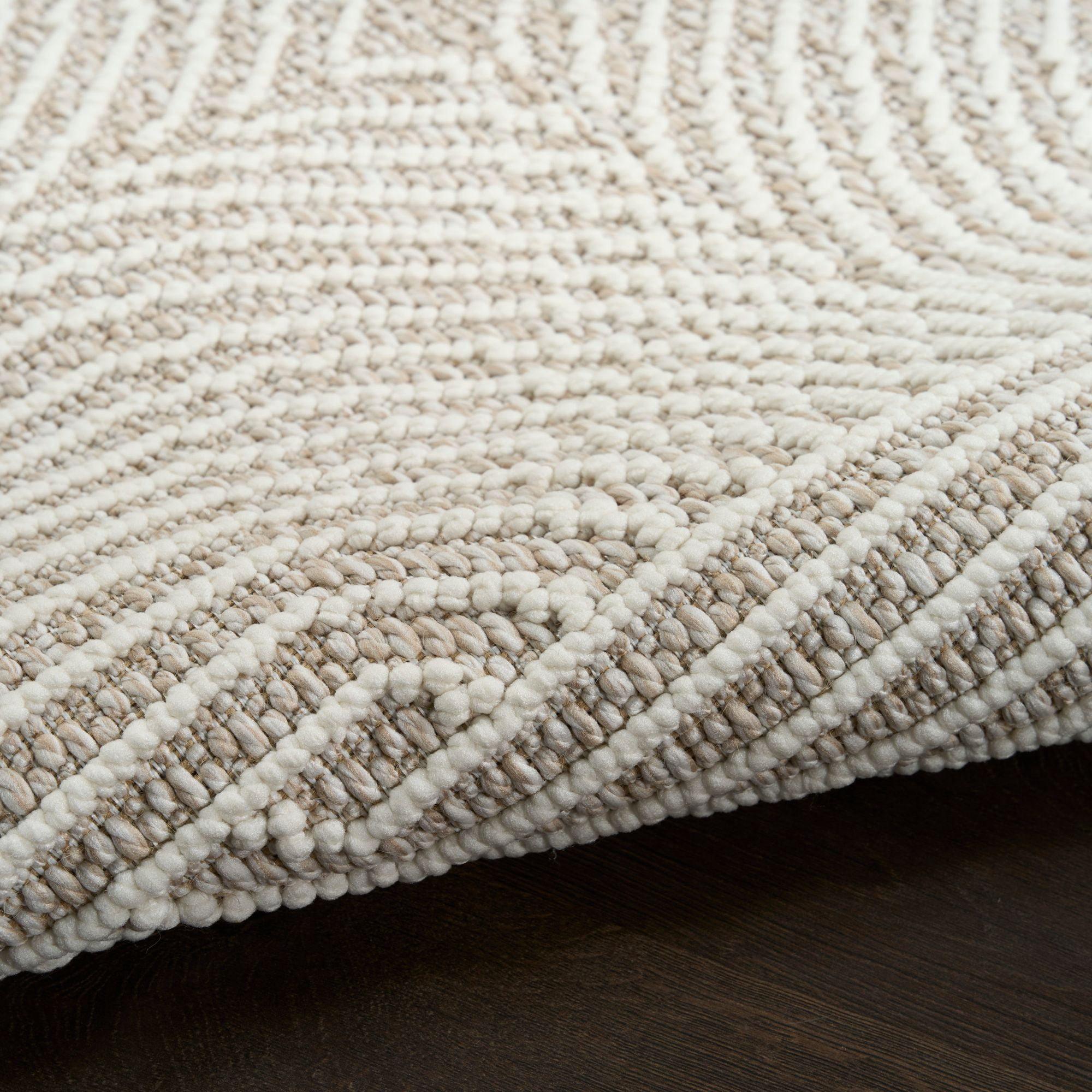 Nourison Textured Home 7'10" x 9'10" Beige Ivory Modern Indoor Area Rug