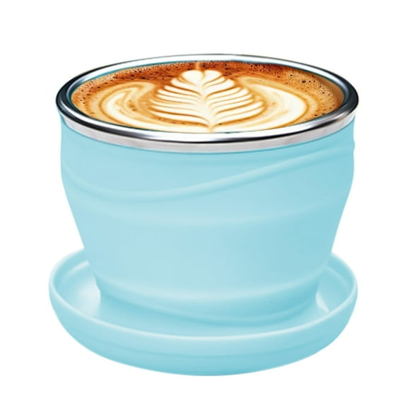 Foldable Cups for Travel Lightweight Folding Coffee Mug 180ml Space-Saving Water Mug for Home Outdoor Camping Hiking Backpacking physical