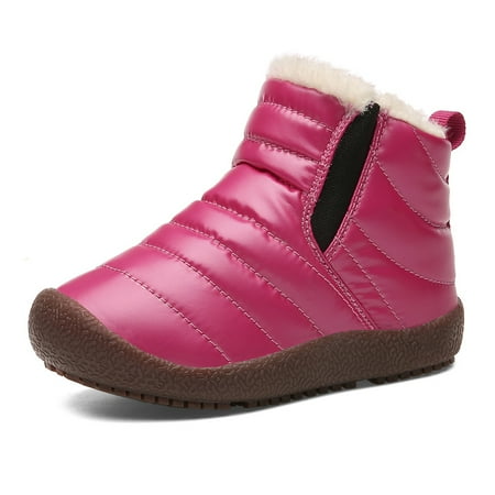 

Winter Snow Boots for Girls Boys Waterproof Slip Resistant Warm Furry Lined Outdoor Booties for Toddler Little Kid Big Kid
