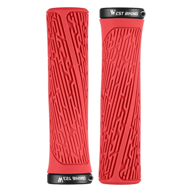Xihbxyly Puños de Goma Antideslizantes, Cómoda Absorción de Impactos, Cubiertas de Manillar Impermeables y Duraderas, Diseño Acolchado para Bicicletas, Antideslizantes, Fáciles de Instalar, Orificio