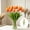 orange-2D, variant on MMJ Artificial Tulips 10 Pack Realistic Silk Faux Flower Stems 12.99in Flexible Long Stem Home Wedding Party Vase Decor