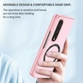 thumbnail image 6 of TECH CIRCLE Magnetic Case for For Samsung Galaxy Z Fold4 5G(2022) ,Built in Magnet Compatible with MagSafe Charger,Shockproof Lightweight Slim Hard PC Folding Phone Case,Pink, 6 of 9