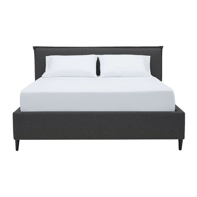 Cama Matrimonial Kessa Muebles Wren Gris Obscuro