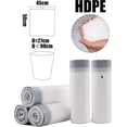 thumbnail image 4 of 100 PCS Drawstring Trash Bags 10L White Plastic Biodegradable Garbage Bags with String Handle (17.7" x 19.7"), 4 of 7