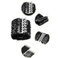 thumbnail image 2 of Cinturón elástico para mujeres INSPIRE CHIC con decoración de lentejuelas, hebillas de metal entrelazadas, negro y negro, 2 of 6