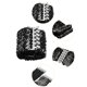 thumbnail image 2 of Cinturón elástico para mujeres INSPIRE CHIC con decoración de lentejuelas, hebillas de metal entrelazadas, negro y negro, 2 of 6