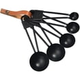 thumbnail image 1 of 5 cucharas medidoras de acero inoxidable, cucharas medidoras negras Cuchara medidora de cucharada negra, 1 of 4