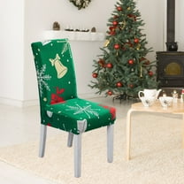 Bpyeka Christmas Chair Cover with Elastic Stretchable Washable Protective Cover Suitable for Restaurant Ceremony Hotel Chair Cover,Holiday Products,Fall Decor