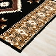 thumbnail image 5 of Allstar Black Woven High Quality Rug. Traditional. Persian. Flower. Western. Design Area Rug (7' 7" x 10' 6"), 5 of 6