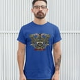 thumbnail image 3 of Tee Hunt Biker Til I Die T-shirt Live to Ride Biker Forever Skull Face Men's Tee, Blue, 3X-Large, 3 of 5