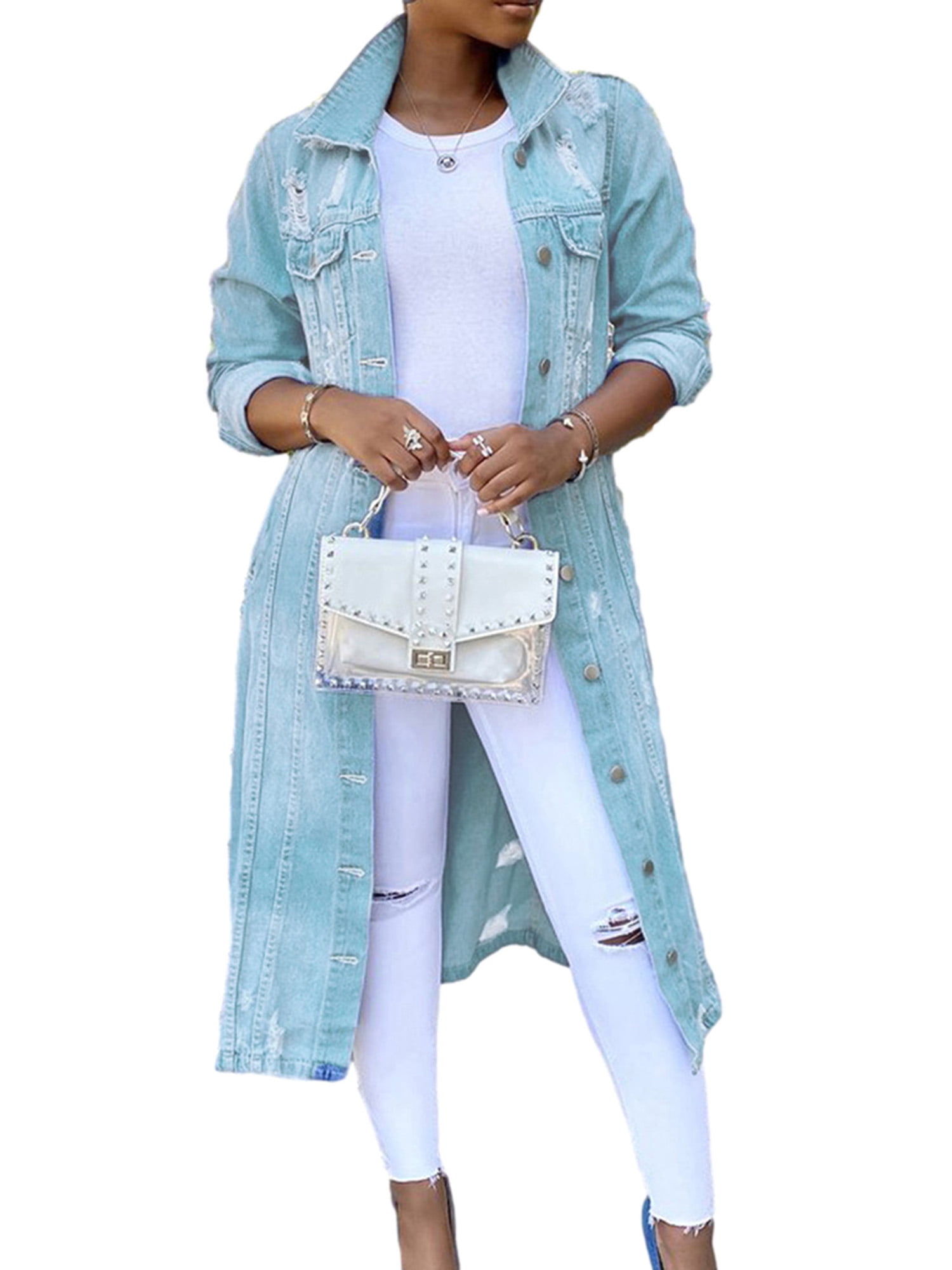 plus size ripped denim dress