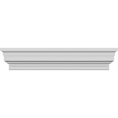 

Ekena Millwork 72 Bottom Width x 74 1/2 Top Width x 3 7/8 H x 1/4 P Stockport Crosshead