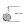 thumbnail image 3 of E542 - 10 pcs. 304 Stainless Steel Earring Clips Settings Lever Back Bezels Cabochons - 12mm Glue Pad Setting, 3 of 3