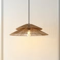 thumbnail image 4 of SAFAVIEH Brunia LED Natural Paper Pendant Light with Brown Shade, 4 of 8