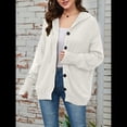 thumbnail image 4 of Cárdigan Informal con Cuello en V y Botones para Mujer, Sudadera con Capucha y Larga XL, 4 of 8