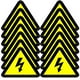 thumbnail image 1 of 25 pegatinas de advertencia de alto voltaje, pegatinas eléctricas de precaución, peligro de descargas eléctricas., 1 of 8
