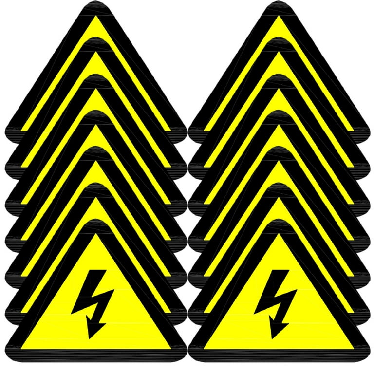 25pcs High Voltage Sticker Warning Stickers Electrical Stickers Caution  Shocks Danger Stickers