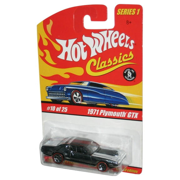 Hot Wheels Classics Series 1 (2004) Silver Chrome 1971 Plymouth GTX Toy Car #10/25