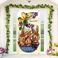 thumbnail image 2 of YWIYIUD 1PC Happy Easter Door Cover Easter Decorations, 71x35 Inch Easter Rabbit Eggs Door Banner Welcome Easter Banner Spring Theme Rabbit Door for Front Door Wall Indoor Outdoor Home Decor, 2 of 7