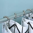 Easy Roller Double Glide Shower Hooks Hold Liner & Curtain Separately