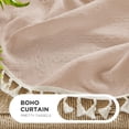 thumbnail image 4 of Cortinas Boho Joydeco con Flecos Semi Transparentes 132x213 cm 2 Paneles, 4 of 9