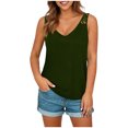 thumbnail image 2 of Tank Top for Women V Neck Sleeveless Slim Fit Lace Crochet Detail Basic Casual Dressy Lightweight Stretchy Summer Vest Tops, 2 of 8
